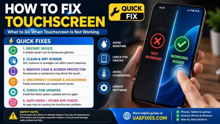 How to Fix Touchscreen