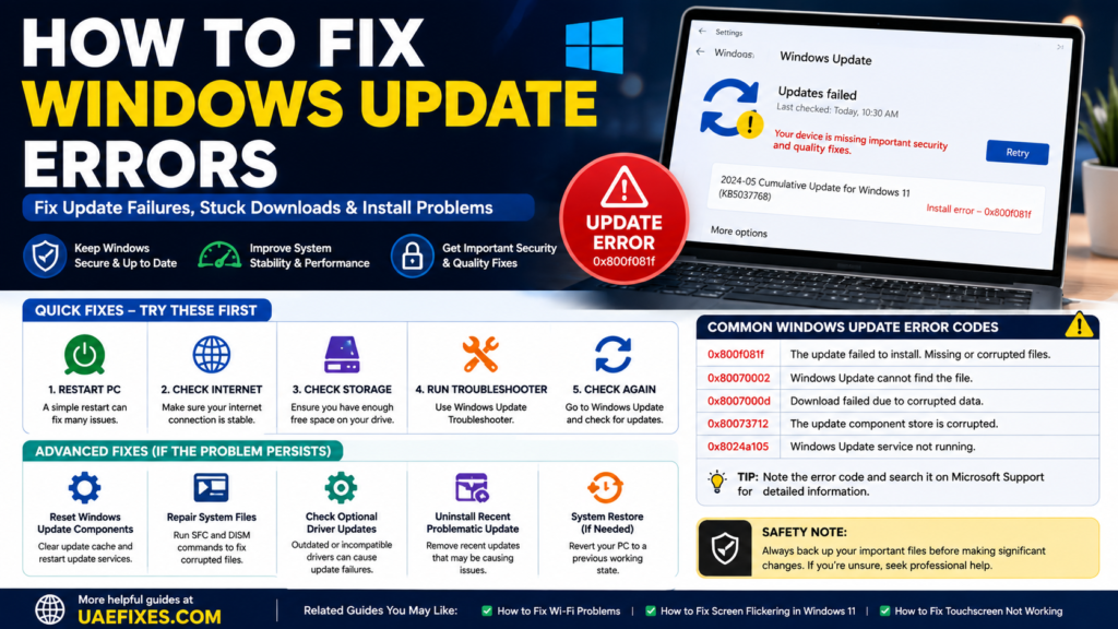 How to Fix Windows Update Errors
