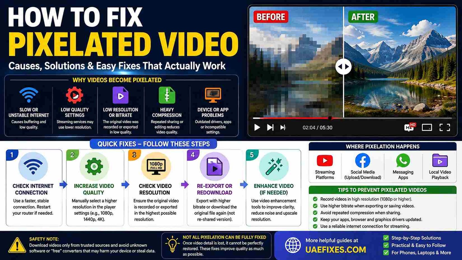 How to Fix Pixelated Video