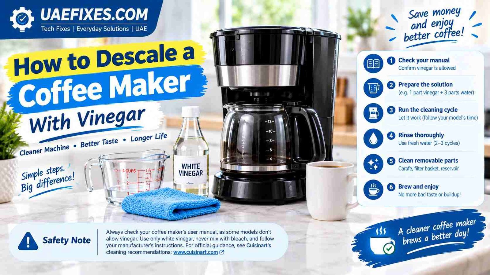 How to Descale a Coffee Maker With Vinegar