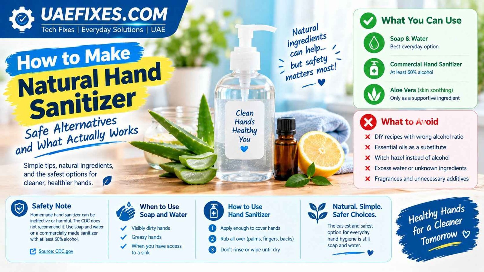 How to Make Natural Hand Sanitizer