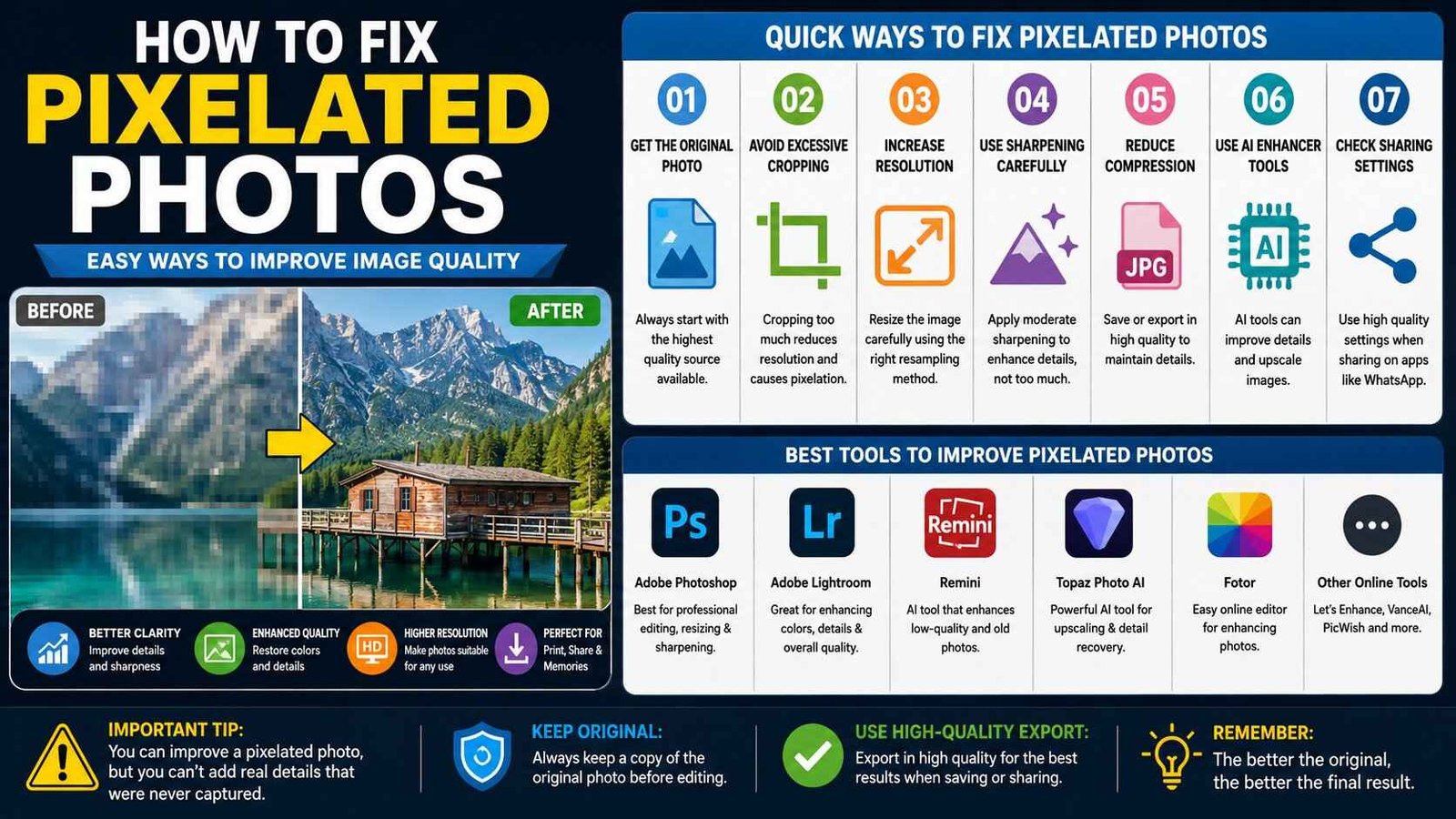 How to Fix Pixelated Photos