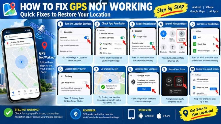 How to Fix GPS Not Working